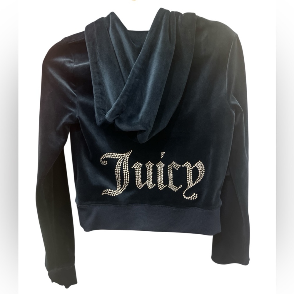 Juicy Couture Navy Velour Hoodie